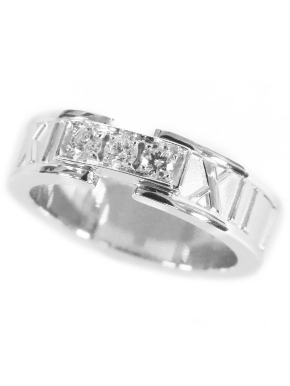 Tiffany & Co Atlas Ring White Gold 18K Diamond